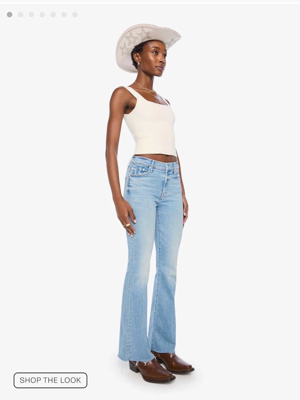 MOTHER the Weekender Light Blue Flare Jeans